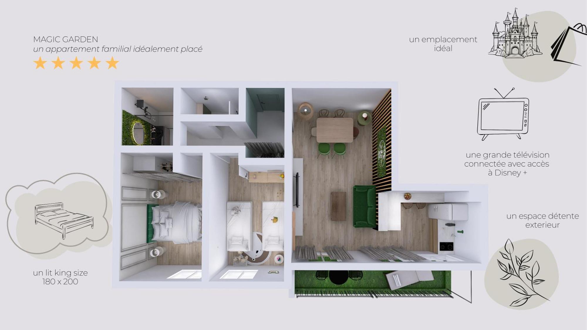Magic Garden 6 Personnes Parking Prive A 20m Du Rer Apartamento *